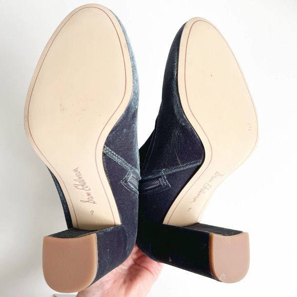 NWOT Sam Edelman Teal Velvet Calexa Sock Booties Size 7 - Picture 8 of 8